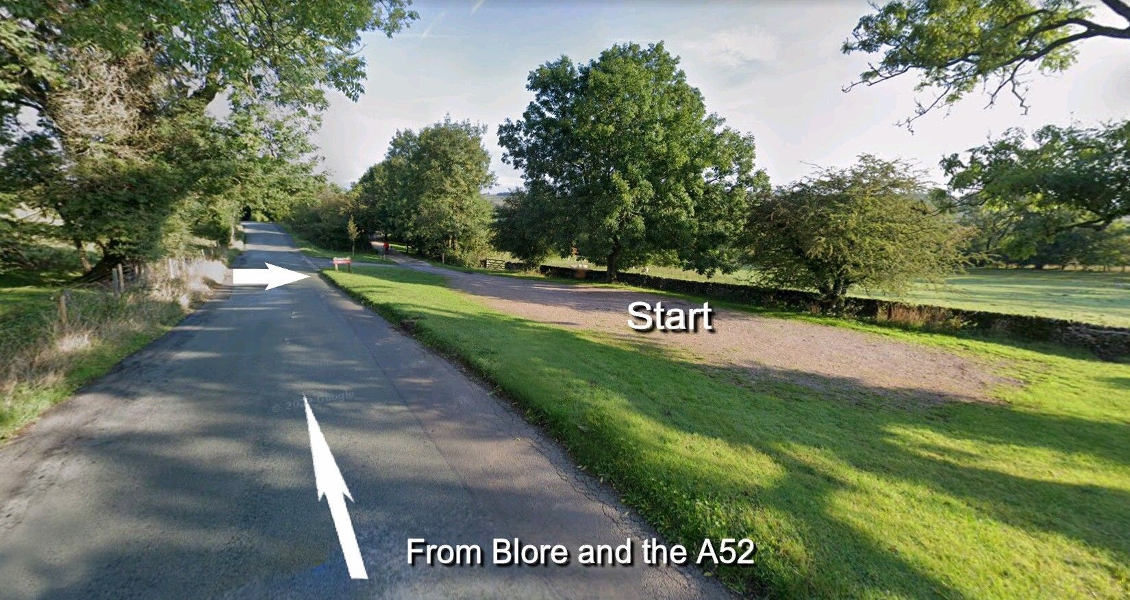 Blore Pastures first car park 
